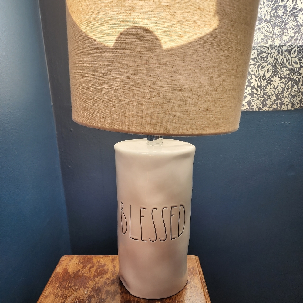 Rae Dunn Lamp. "Blessed"